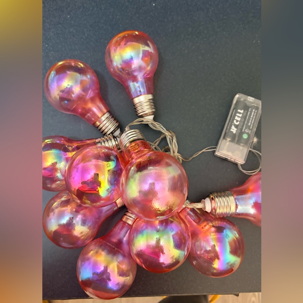Pink String Light Bulbs